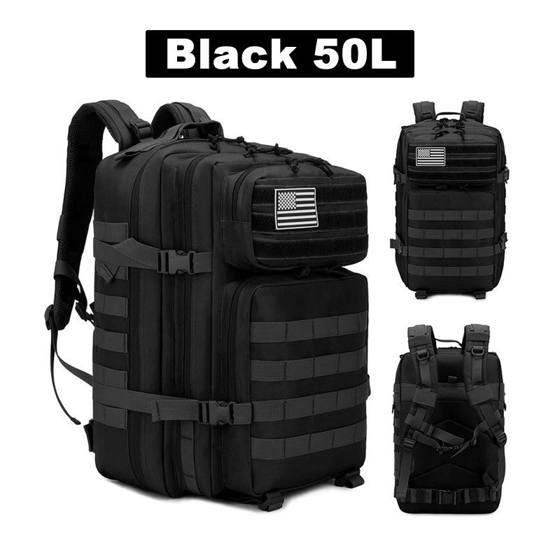 Mochilas Multifuncionais para Esportes ao Ar Livre 50L Mochila Tática Masculina de Viagem Grande Capacidade Mochilas Masculinas Impermeáveis