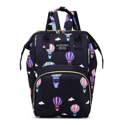 Large Capacity Mommy Bottle Insulated Storage Bag Diaper Storage Bag Cartoon Fashion Backpack Large Capacity Travel Bag New