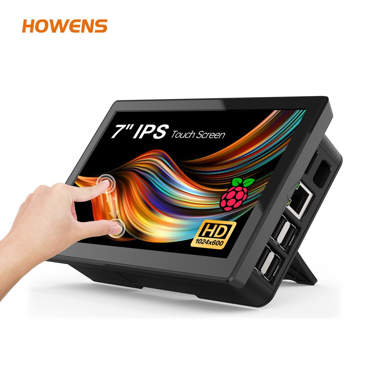 7 inch Touch Screen Monitor for Embeddable Raspberry Pi 4 3 Banana Orange RasPi 1024*600 LCD Display HMDI VESA Fan Cover