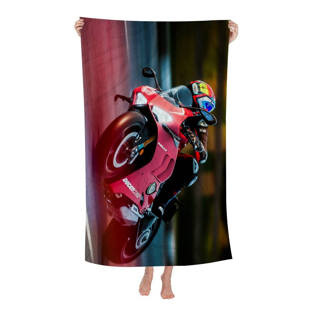 Ducati Motorcycle LOGO Beach Towel For Kids Personalized Bath Towel Pool Towel Vacation Gift Picnic Towel Party Gift
