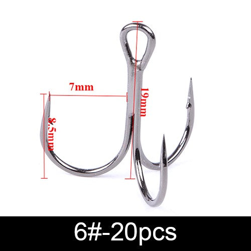 FTK Anzol de Pesca Bass com Três Pontas e Suporte para Isca, Suporte para Isca, Anzol de Isca, Conjunto de Anzóis de Manivela para Amarração de Mosca, Água Salgada, Anzol de Agulha para Pesca