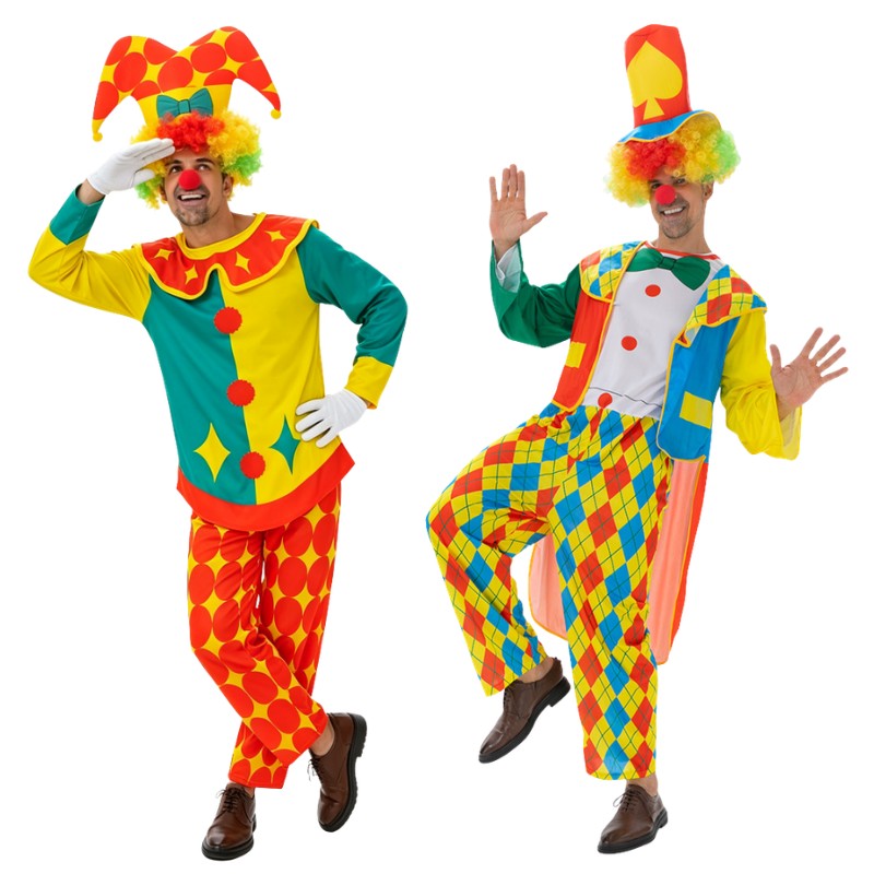 Clown Role-playing Costume Clown Uniform Anime Style Fantasy Circus Costume Set Halloween Carnival Party Costume