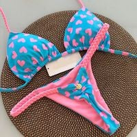 2025 New Bikini Sexy Bikini Solid Color Split Women's Swimsuit
