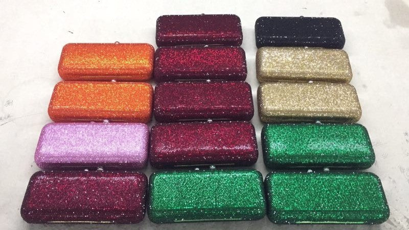 Wine Cheaper Crystal Rhinestones Women Evening Clutch Bag Bridal Wedding Clutches Party Dinner Prom Chain Shoulder Handbag Purse