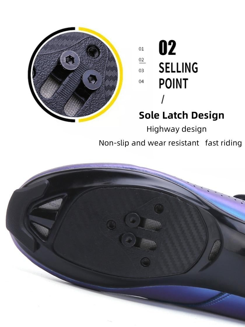Women Road Cycling Shoes Wear-resistant Bicycle Shoes with Locking Plate Men's Non-slip Outdoor Cycling Sneakers