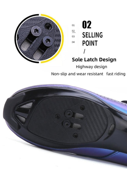 Women Road Cycling Shoes Wear-resistant Bicycle Shoes with Locking Plate Men's Non-slip Outdoor Cycling Sneakers