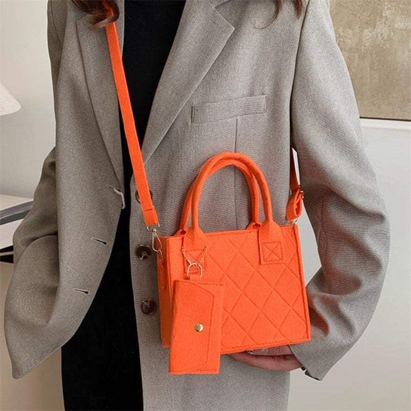 3pcs/set Embossed Women's Handbag Stylish Crossbody Bag, Clutch and Wallet, Solid Color Fabric Shoulder Bag for Women Daily Use