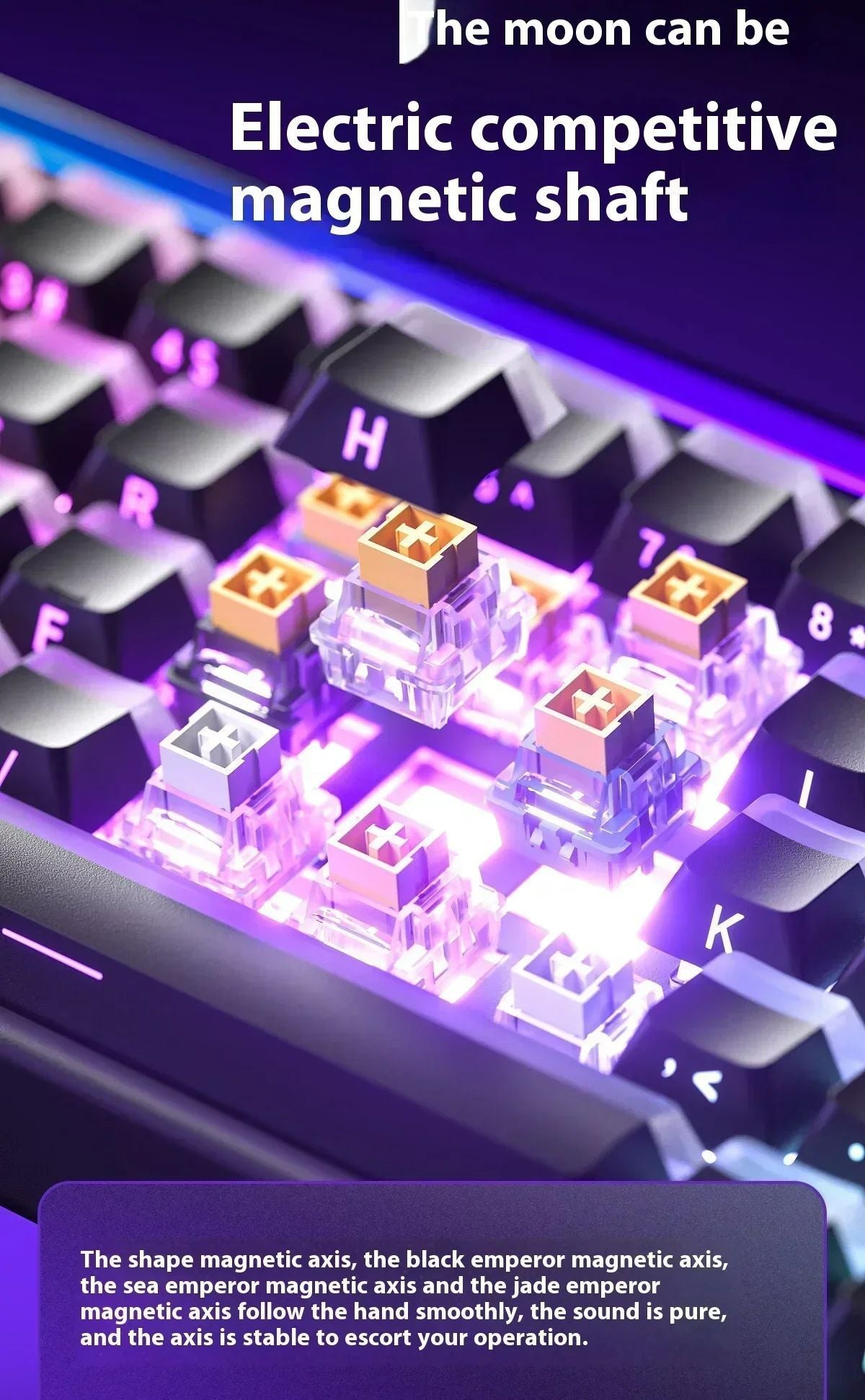 AULA Hero 68HE Magnetic Keyboard RGB Light Wired Hot Swap Esports 8K Gaming Hero68 Mechanical Keyboard Low delay PC Accessories