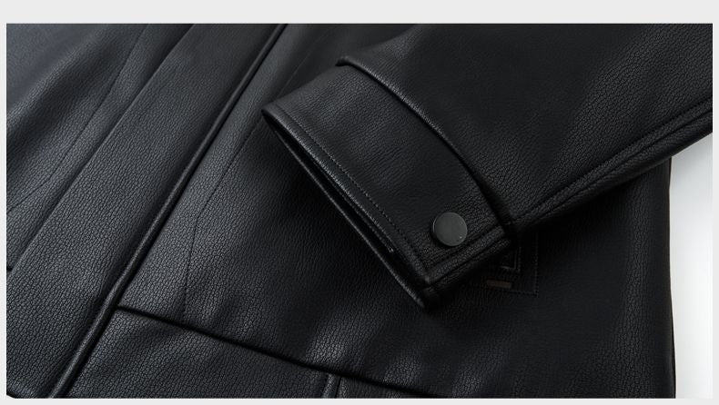 Outcoat Winter Faux Leather Jacket Detachable Golden Mink Fleece Inner Lining Top Layer Faux Deerskin One-piece Warm Men's Coat