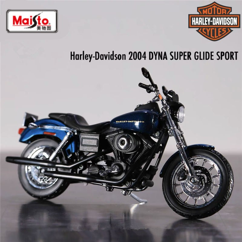Maisto 1:12 Harley Dyna Super Glide Sport 2004, Motocicleta Esportiva de Liga Leve, Modelo Fundido em Metal, Motocicleta de Corrida de Rua, Presente Infantil