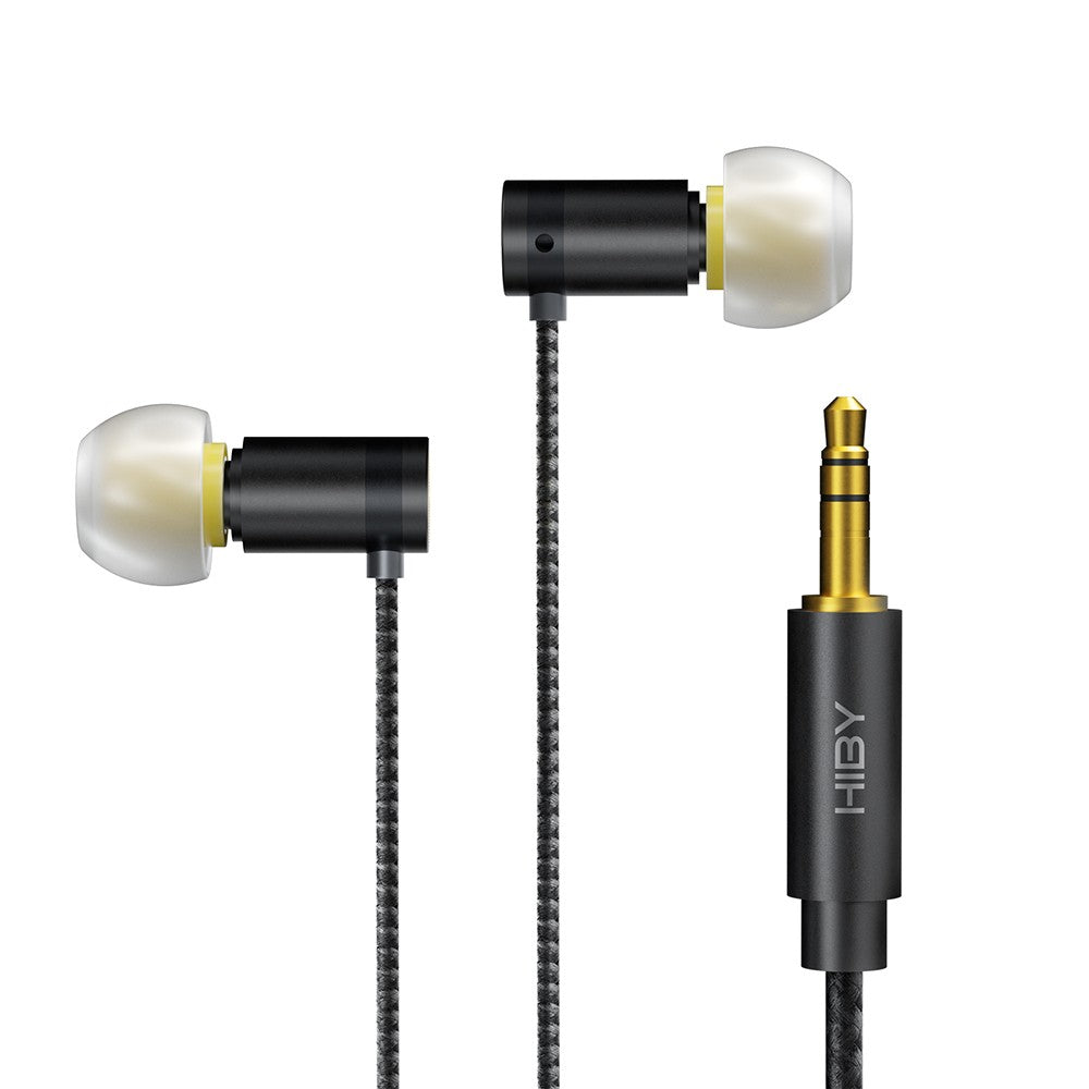 Fone de ouvido HiFi HiBy Yves 6mm Micro-dinâmico banhado a titânio, Driver de alta magneticidade, Câmara de baixa ressonância, Isolamento de ruído, Amigável à pele