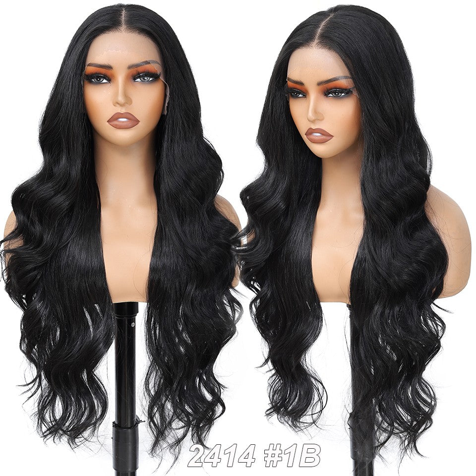 13X4 Lace Frontal Synthetic Body Wave Wigs Ombre Brown Heat Resistant Fiber Blond Swiss Transparent Lace Front Wigs For Women