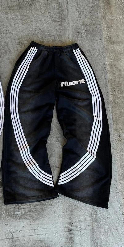 2024 American Retro Classic Striped Sweatpants Y2K Harajuku Colorful Casual Pants Street Fashion Brand Loose Wide-leg Trousers