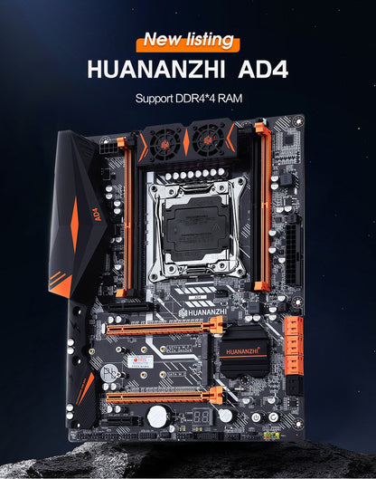 Placa-mãe HUANANZHI X99 AD4 LGA 2011-3 XEON X99 suporta Intel E5 2640 2666 2670 2678 2696 V3 V4 DDR4 RECC NON-ECC NVME SATA