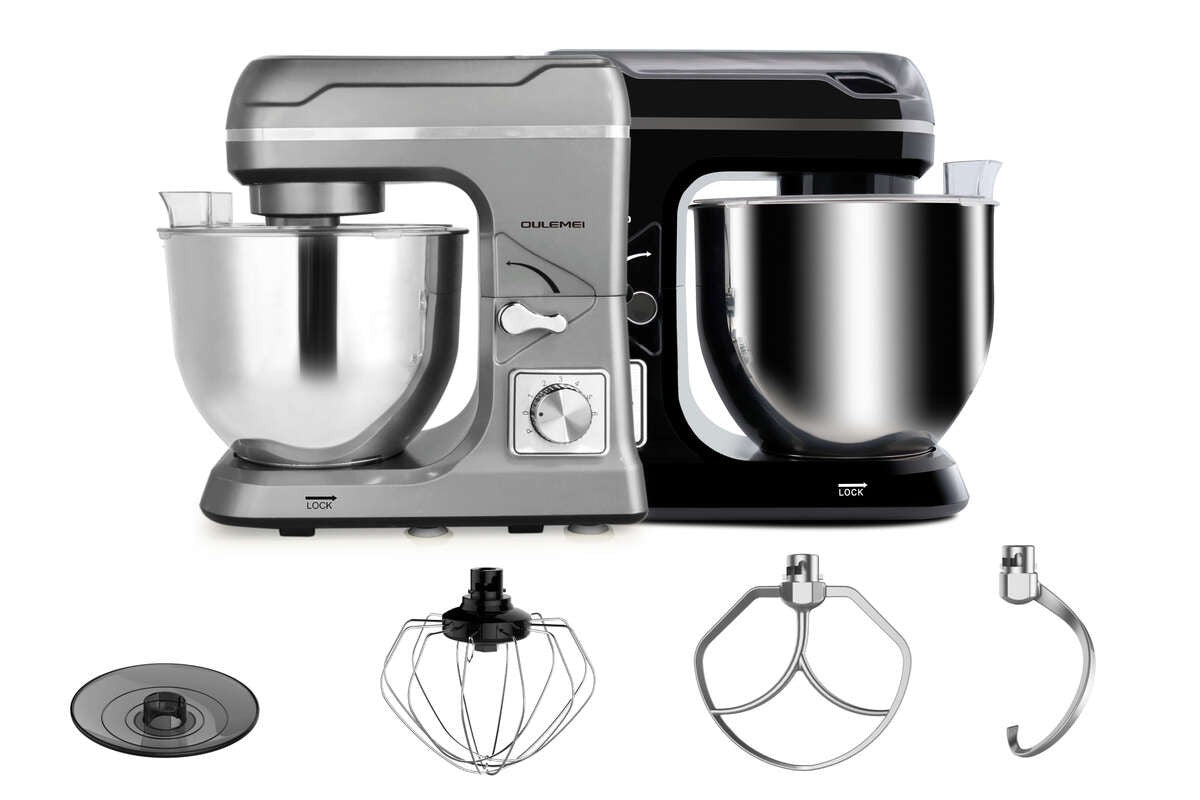 Robô Patissier Profissional 1400W 5.7L Aparelho de Cozinha Batedeira Elétrica com Suporte Alimentar USB Gancho de Massa Fábrica OEM Vendas Quentes