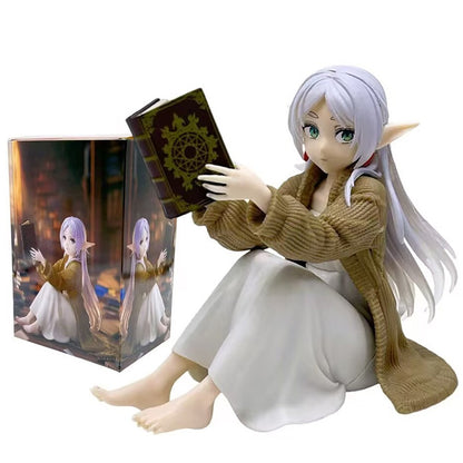 Frieren: Beyond Journey's End Anime Figure para Mesa - Fofa, com Pijama, Caça ao Tesouro - Frieren Action Figure Estatueta Modelo Boneca Brinquedo