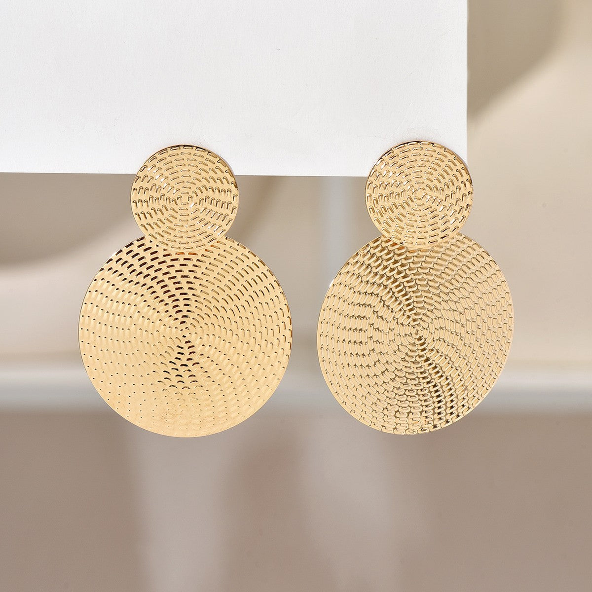 Brincos De Mulher Boho Trendy Geométricos De Metal Redondos Para Mulheres Moda Joias De Casamento