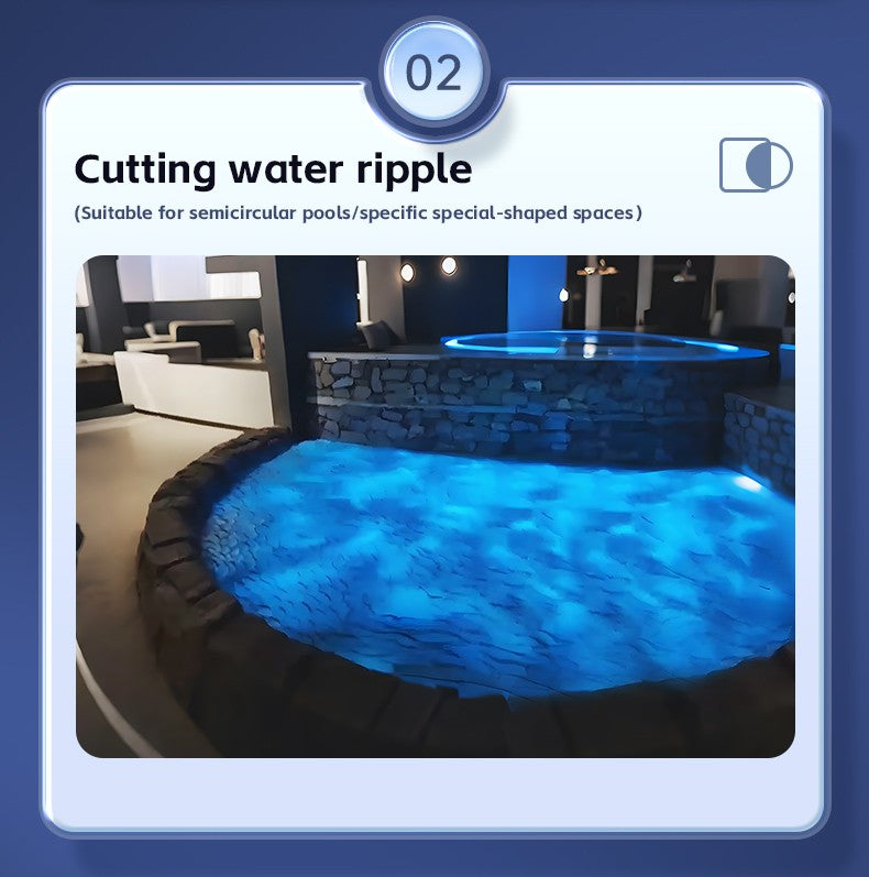 Square Water Ripple Projector Dynamic Water Ripple Logo Indoor Ground Corridor Outdoor Atmosphere Lighting Waterproof Projection