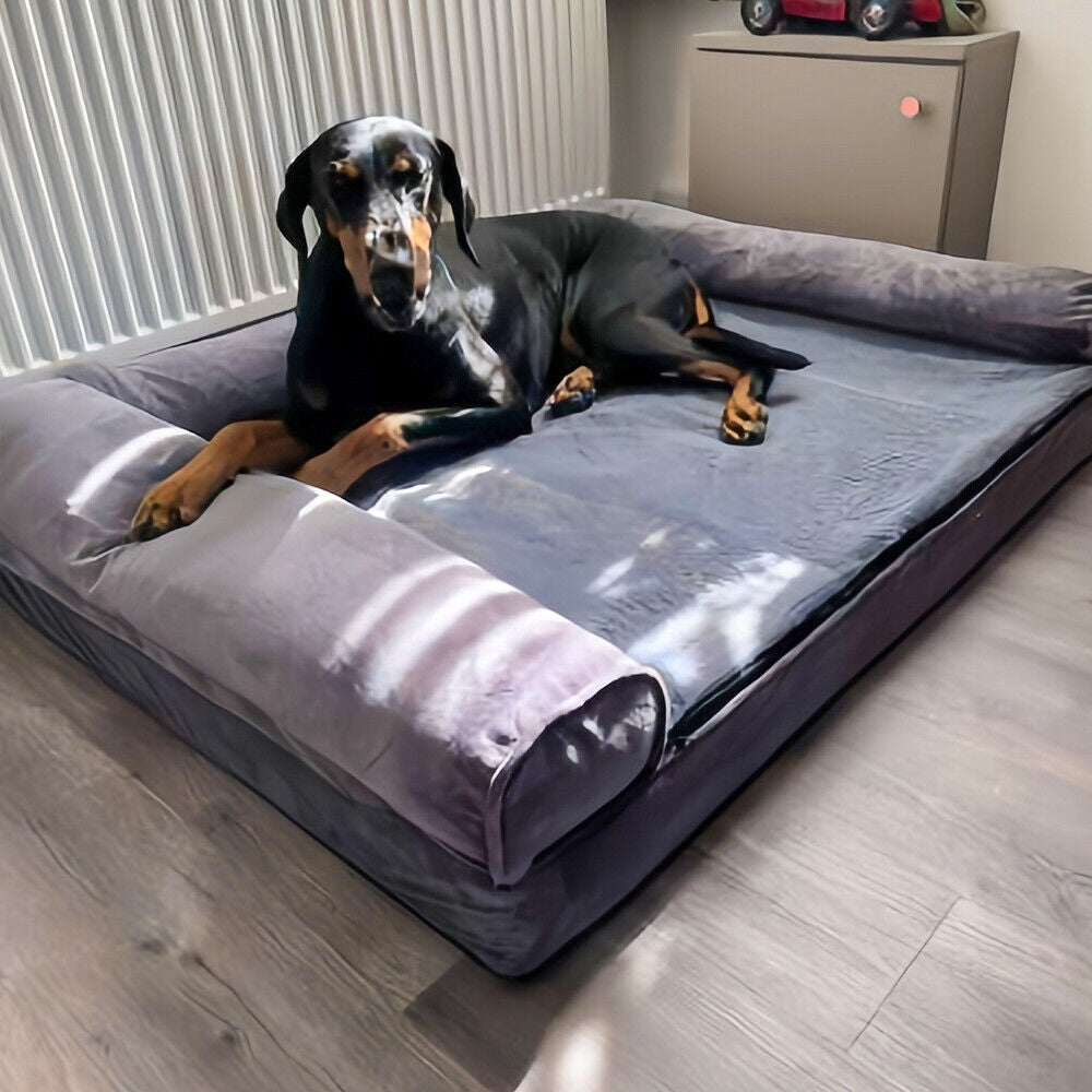 Cama para Cães Calmante Grande XXXL Ortopédica com Espuma de Memória, Sofá-Cama, Capa Impermeável Removível, Tapete de Pelúcia para Cães Pequenos, Médios e Grandes