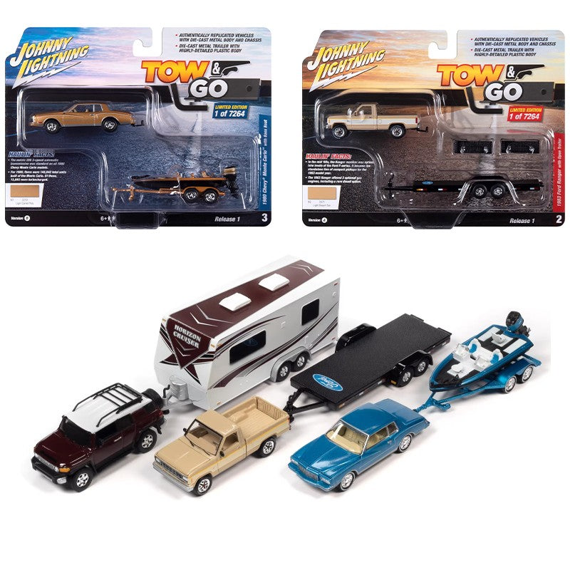 Novo em Estoque Jl 1:64 Ford Toyota Chevy Monte Carlo Transportador de Reboque Liga Miniatura Diecast Modelo Carro de Brinquedo Brinquedos Presente para Crianças
