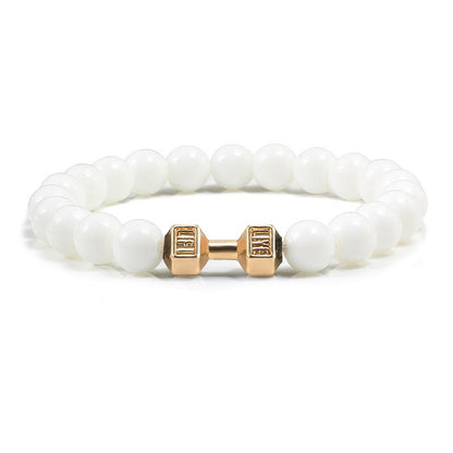 Pulseira Feminina/Masculina Ajustável Desgastada Preta, com Contas, Haltere, Joias de Yoga, Braceletes Originais