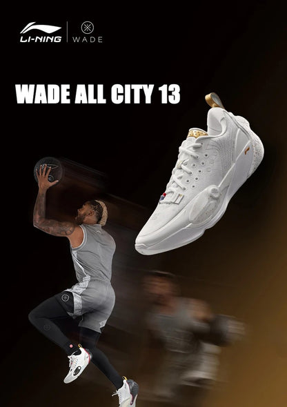Li-Ning Men WADE ALL CITY 13 Professional Basketball Shoes BOOM  Cushion Wearable Anti-slip LiNing Stable Sneakers ABAV017