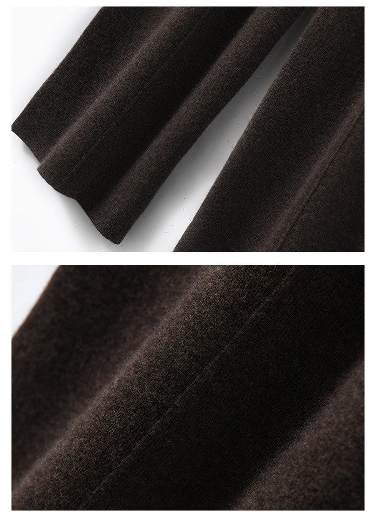 Women's High Waist Knit Wide Leg Pants Thermal Fleece Lined Drawstring Trousers in Earth Tones, Fall Winter Comfort Lounge Wear?