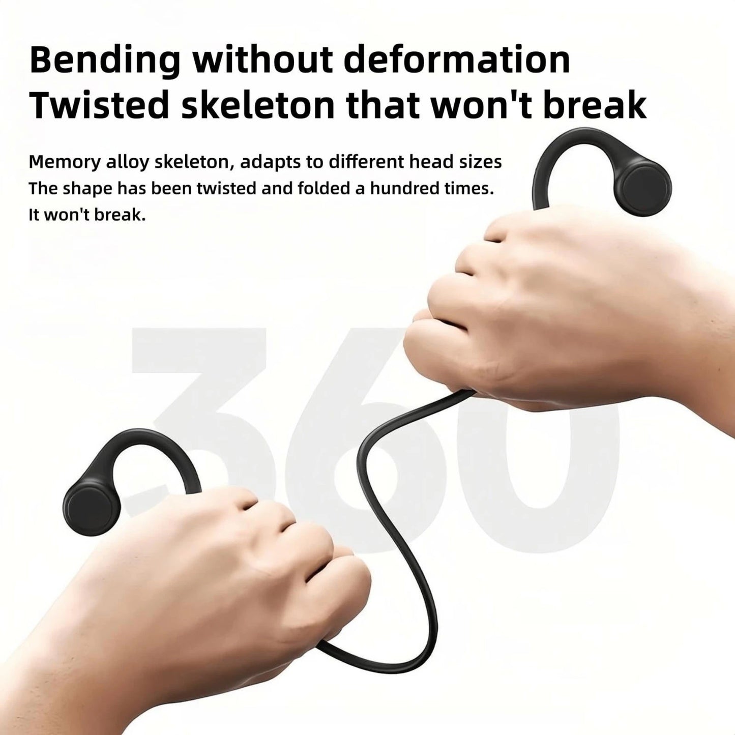 LongMao B33 Bone Conduction Earphones Bluetooth 5.4 Wireless Headphones Sports Headset HD Clear Mic for Workout Running Driving