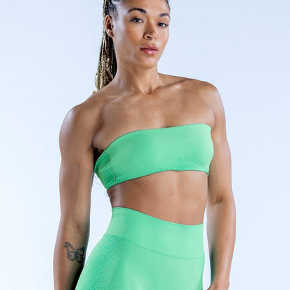 Ignite Bandeau Impact Sport Bra Women Seamless Yoga Bra Medium Support Padded Gym Crop Top Stretchy Fitness Back Cross Sport Top