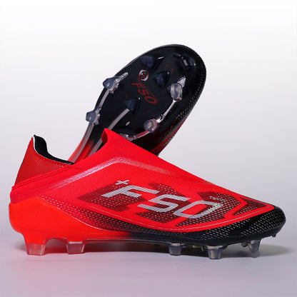 No-lace Mens Soccer Shoes Non-Slip Turf Soccer Cleats for Youth Without-Lace TF/FG Training Football Boots Chuteira Campo 39-45