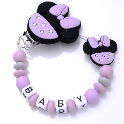 New 5 Colors Baby Teether Handmade Making Pacifier Clips  Holder Chains Silicone Pacifier Chain Clip Baby Teething Chain
