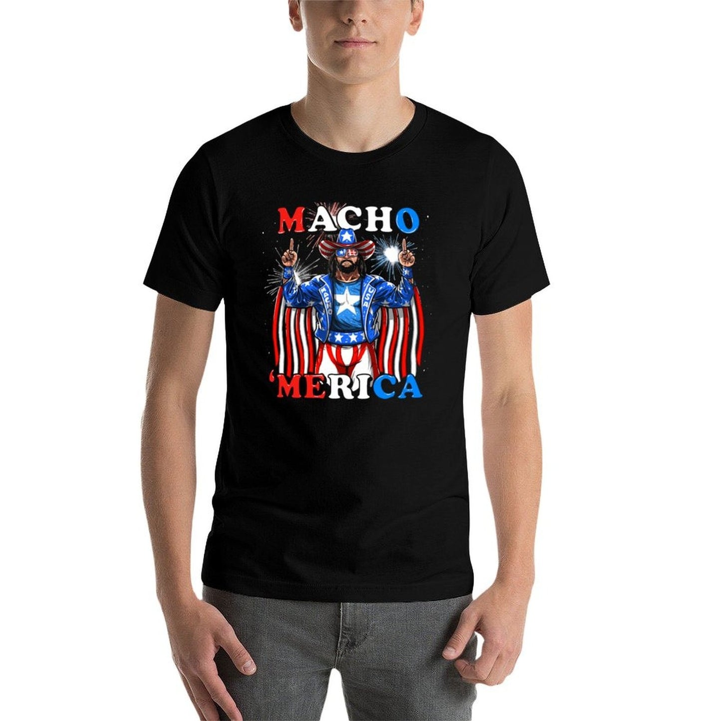 Macho merica T-Shirt black cotton t-shirt plain for man package t shirt personalised T-Shirt