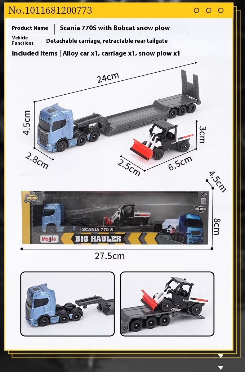 Maisto 1:64 Scania 770S Volvo FH16 Transporte Pesado Liga Modelo Veículo de Engenharia Coleção Presente para Meninos Colecionadores Brinquedo