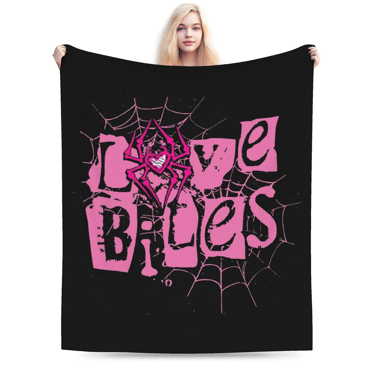 Love Bites AJ Lee Spider Logo Cobertor de flanela para primavera e outono, cobertor quente multifuncional para casa, sofá, colcha.
