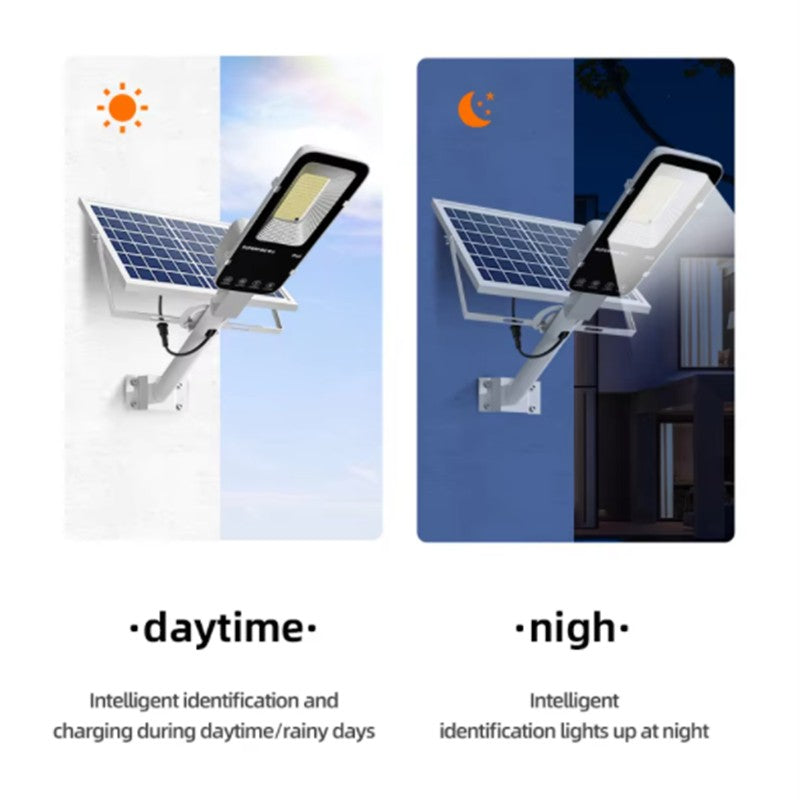 300W/200W/100W high brightness outdoor solar street light 6000mAh waterproof automatic dusk to dawn garage garden street light