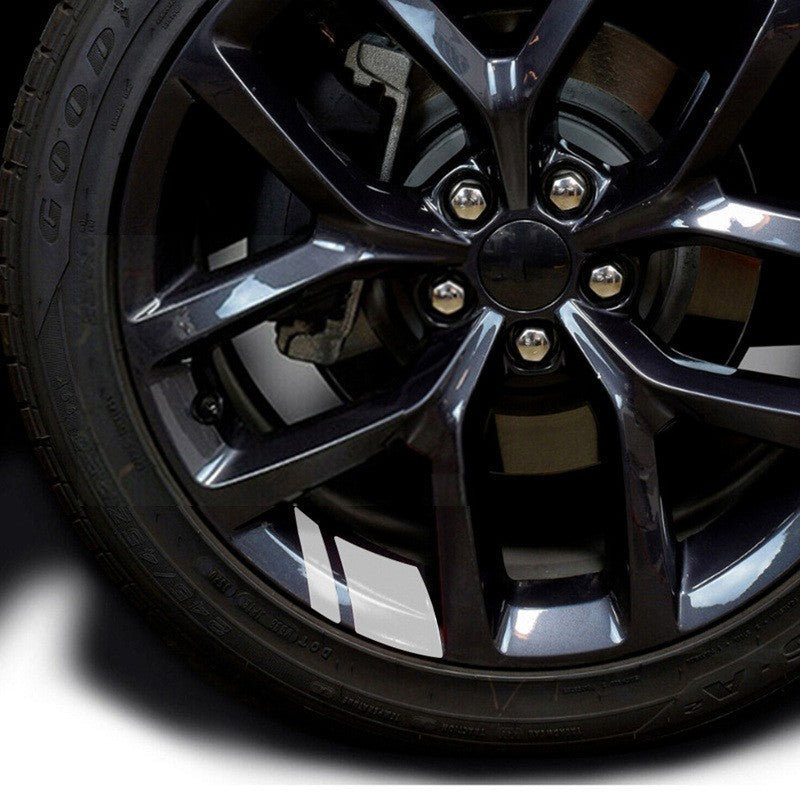 6 Adesivos de Carro Reflexivos para Cubo de Roda Decalques Resistentes Tampa Acessório Exterior Decoração de Carro para Dodge Chrysler Jeep