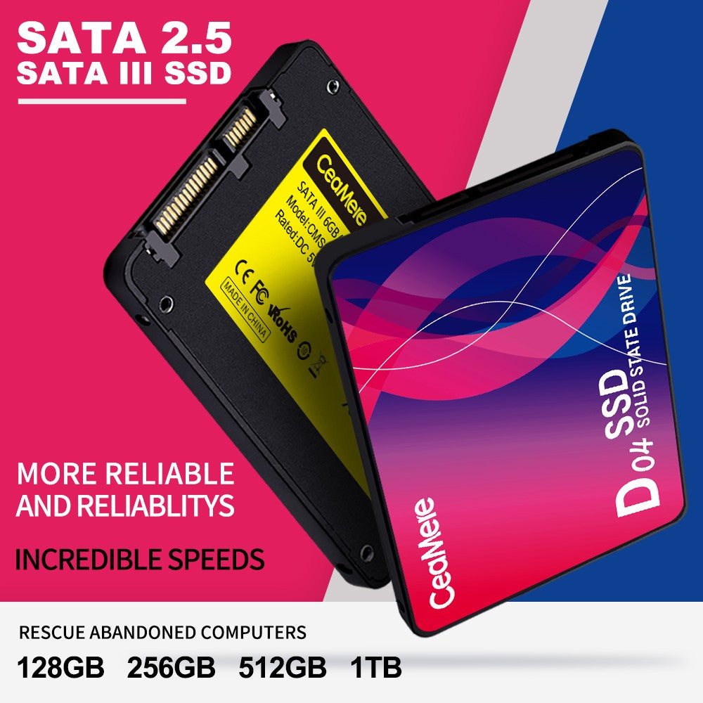 CeaMere 10 PEÇAS SSD480GB 512GB 2.5 1TB 120GB 240GB 256GB Disco Rígido de Estado Sólido para Computador Interno Grátis