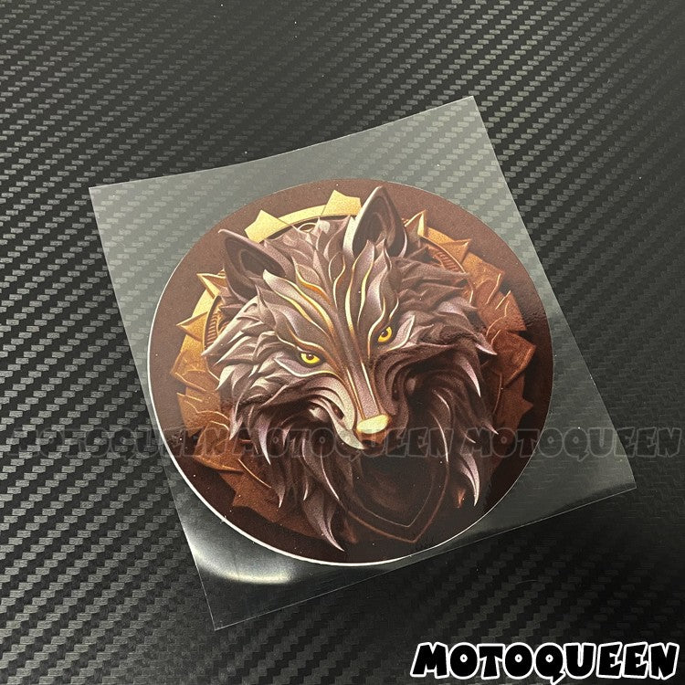 Kit de Adesivos para Tanque de Moto, Para-brisa e Capacete com Estampa de Lobo - para Carros Retrô, Honda, Kawasaki, Suzuki, Harley, Pilotos e Motoqueiros