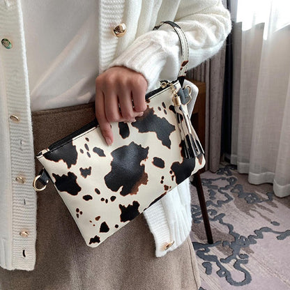 Women Clutch Bag Leopard Print Long Wallets Female Fashion Design PU Leather Wallet Messenger Bag Ladies Elegant Handbag 2025