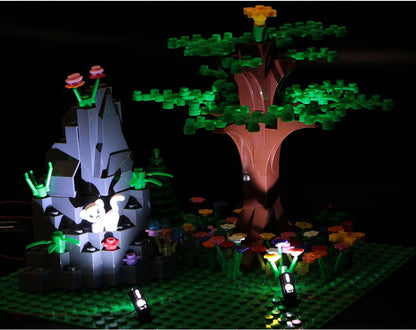 10 unidades de terminal LED refletor MOC luminária de mesa multifuncional holofote DIY preto bloco de construção 1219