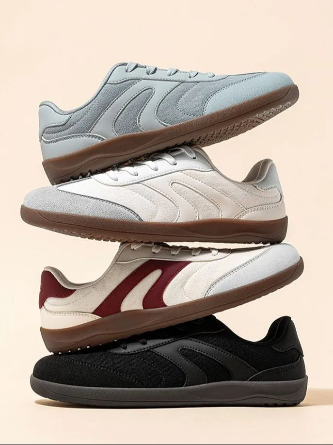 HOBIBEAR Barefoot Wide Toe Sneakers Unisex Zero Drop Minimalist Canvas Shoes Non Slip Lace Up Walking Sneaker