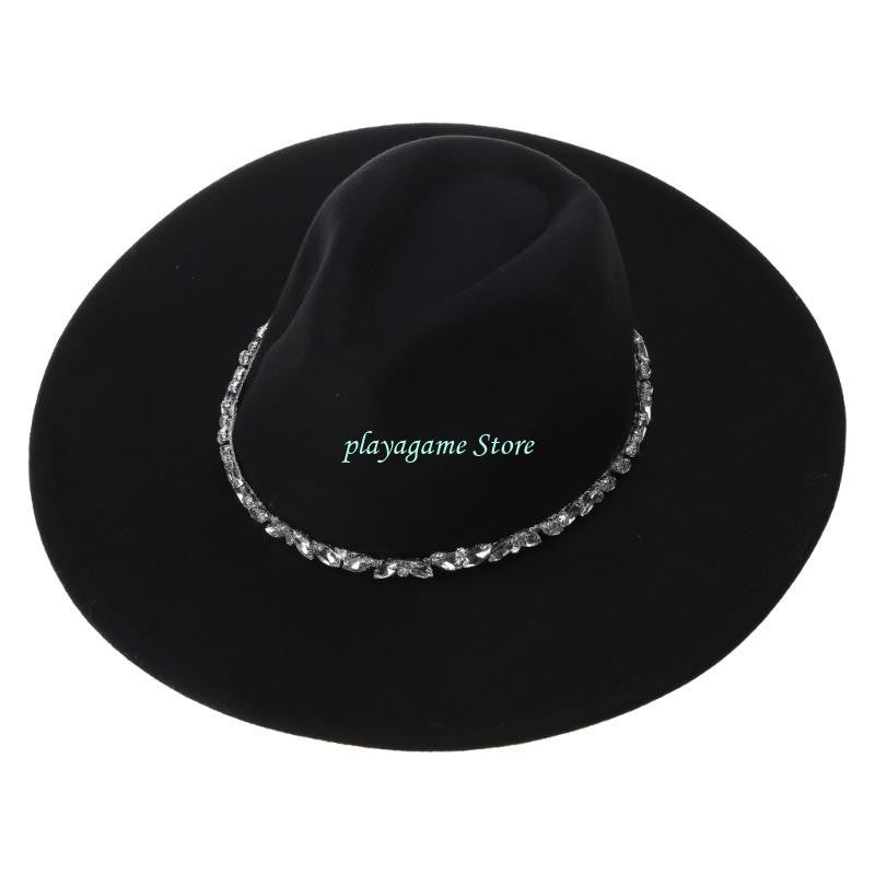 Chapéu de Cowboy Y88A para Meninas, Chapéu de Cowgirl Brilhante com Glitter, Strass e Cinto, Chapéu de Festa de Aniversário, Acessórios para Fantasia