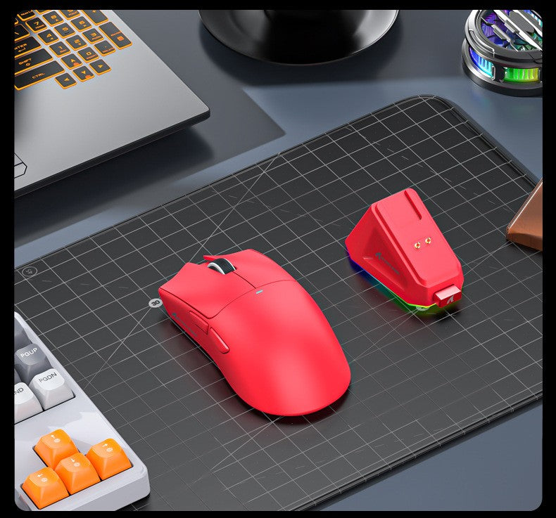 Mouse Gamer Attack Shark X11 Sem Fio Bluetooth Triplo Modo, Tela Sensível ao Toque, Base de Carregamento Magnético, Ultraleve, com Macro