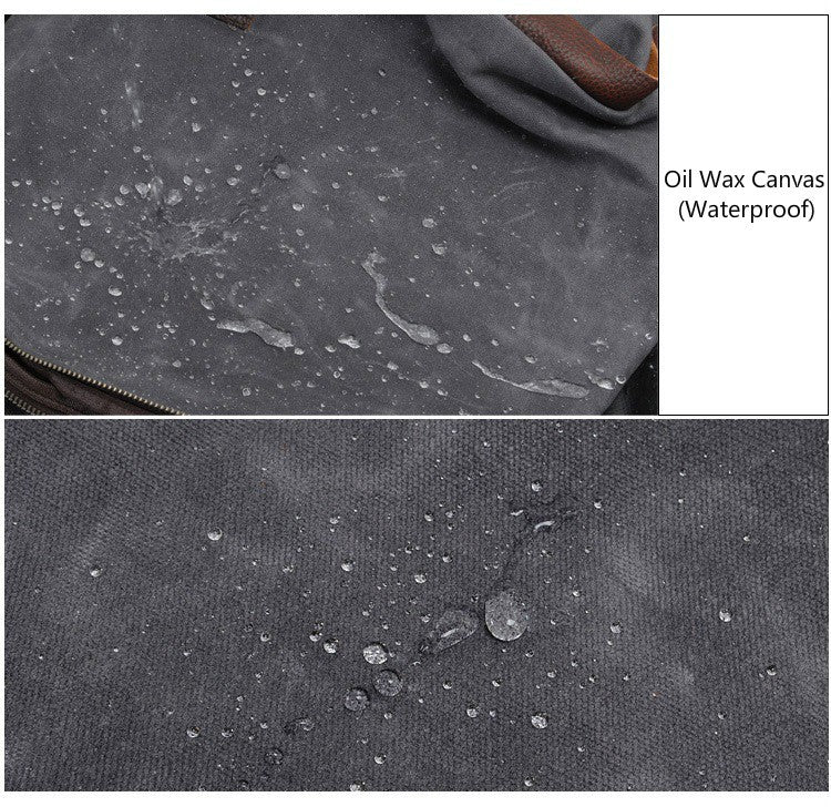 Vintage Canvas Backpacks for Men Laptop Daypacks Waterproof Rucksacks Large Waxed Mountaineering Travel Pack vintage backpack