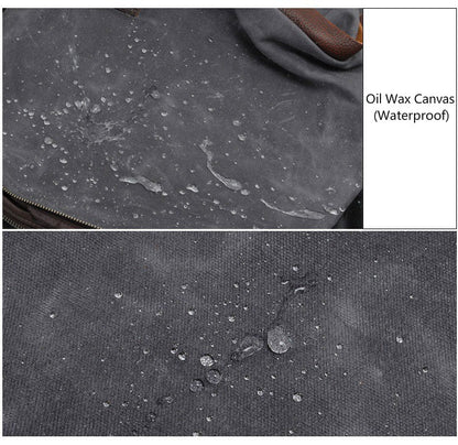 Vintage Canvas Backpacks for Men Laptop Daypacks Waterproof Rucksacks Large Waxed Mountaineering Travel Pack vintage backpack