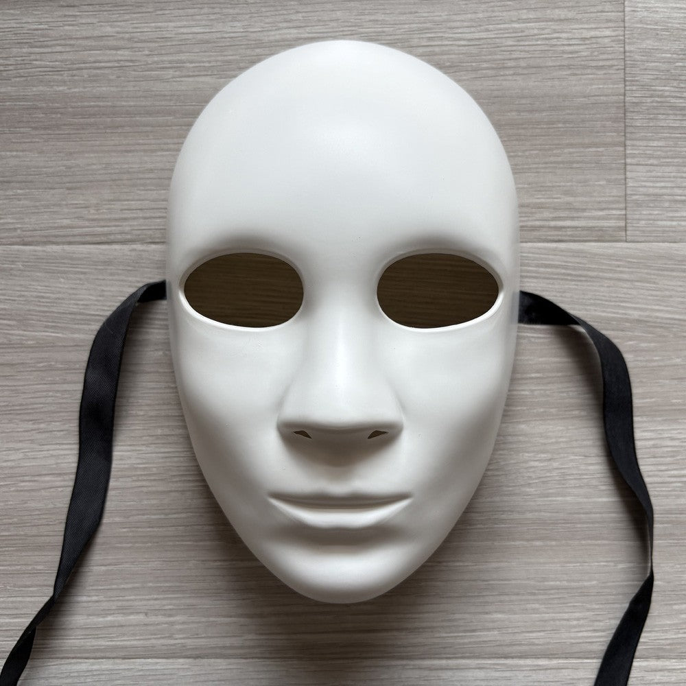 Blank Face Mask Cosplay DIY White Hand-Painted Doodle Thicken Plastic Masks Carnival Masquerade Halloween Party Costumes Props