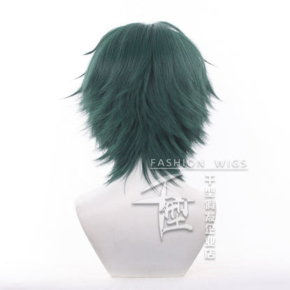 Anime Jujutsu Kaisen Maki Zenin Cosplay Wig Short Green Hair Glasses Shimetsu Kaiyuu Halloween Party