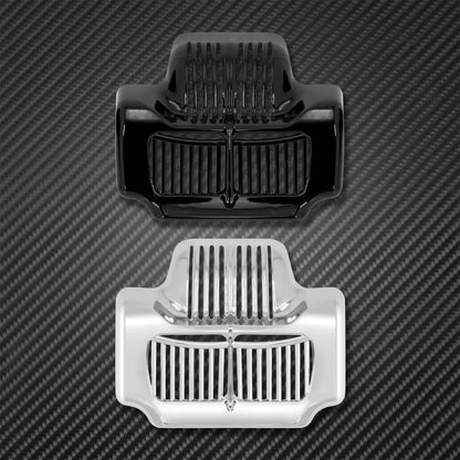 Capa de resfriador de óleo de estoque de ABS para motocicleta preto/cromado para Harley Touring Street Electra Glide Road King FLHX FLTR FLHT 2011-2016