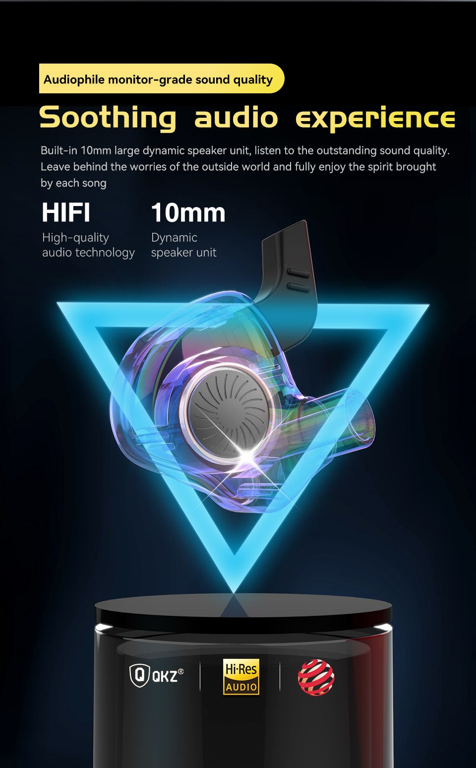 QKZ AK6 Ares EDX PRO 1DD Dynamic Earphones HIFI Music Sport Earbuds In Ear Earphones Sport Noise Cancelling Headset EDXPRO DQ6 Z