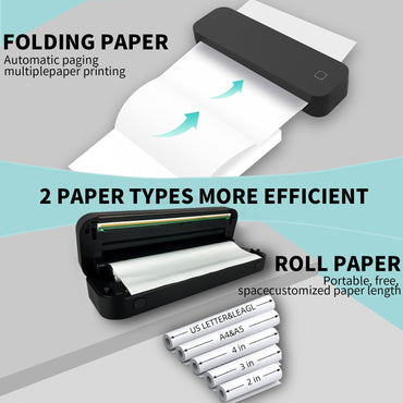 Impressora Térmica Portátil A4 Sem Tinta Bluetooth Máquina de Impressão de Documentos PDF Excel Word Rolo de Papel Para Trabalho de Escritório Casa Escola